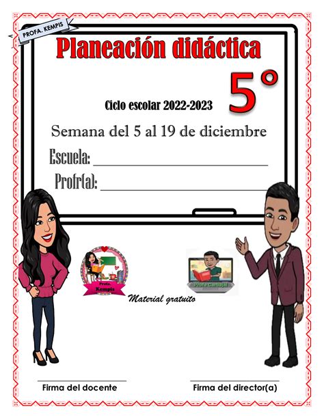 S Planeaci N Profa Kempis Ciclo Escolar Semana Del Al