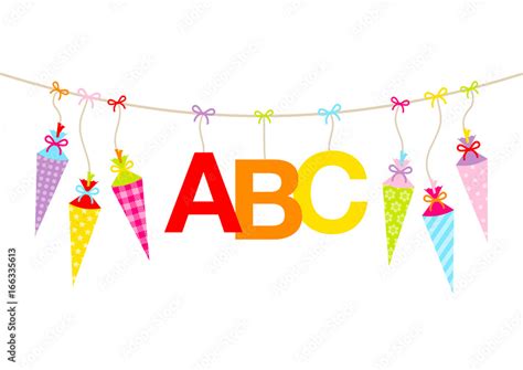 Schult Ten Abc Bunt Stock Vektorgrafik Adobe Stock