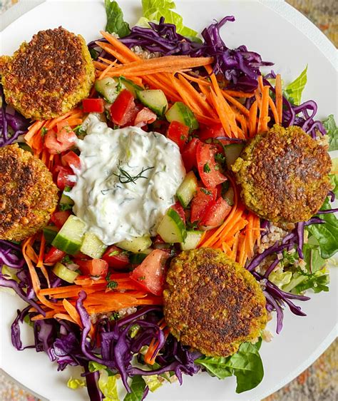 Falafel Salad Bowl With Quinoa Bulgur Gettystewart