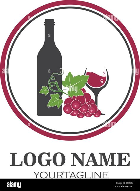 Wine Logo Icon Vector Illustration Design Template Stock Vector Image