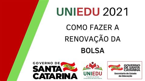 Como Renovar A Sua Bolsa No UNIEDU 2021 YouTube