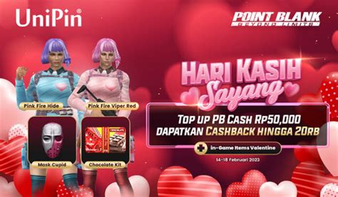 Redeem Item In Game Valentine Cashback Pb Cash Di Unipin