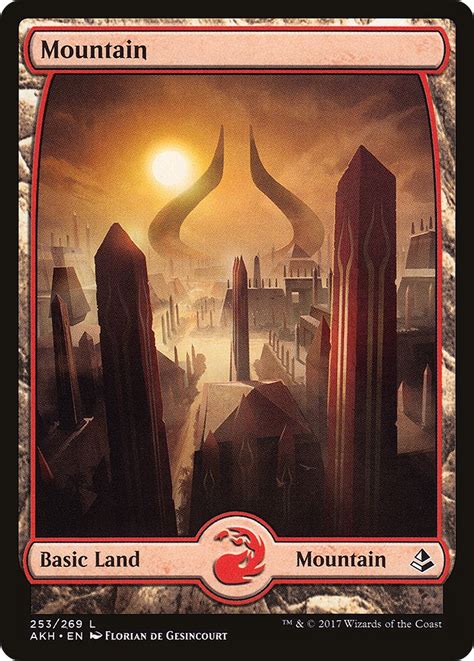 Mountain Full Art Amonkhet Magic The Gathering