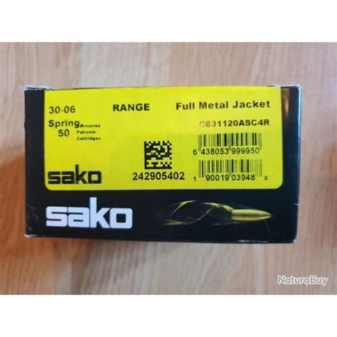 SAKO 30 06 SPRG RANGE SPEEDHEAD FMJ 123GR Boite De 50 Balles Calibre