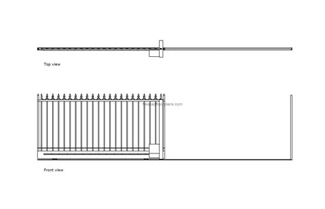 Sliding Electrical Gate - Free CAD Drawings