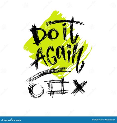 Do It Again Vector Hand Lettering Modern Inspirational Hand Lettered