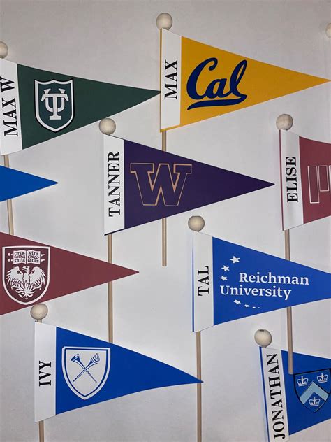 Custom College Pennant Flags Centerpiece Pennant Flag College Flag