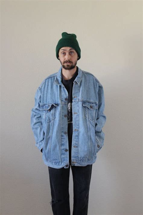 Oversized Denim Jacket Outfit Men See More Ideas About Mens Outfits