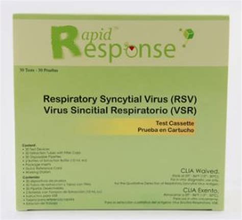 RSV RAPID RESPONSE RSV-19C30 RESPIRATORY SYNCYTIAL VIRUS TEST CASSETTE ...