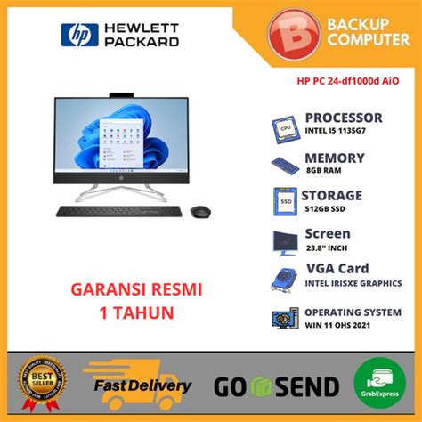 Jual HP 24 Df1000d Df1001d AiO I5 1135G7 8GB RAM BLACK Jakarta