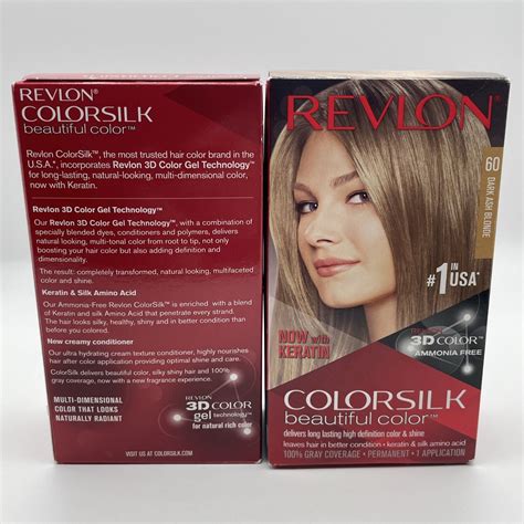 Revlon Colorsilk Beautiful Permanent Color 60 Dark Ash Blonde Pack Of