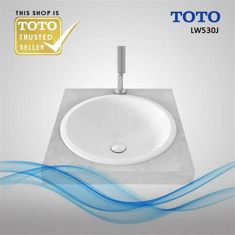 Jual Wastafel Toto Meja Bulat Lw 530 J Washtafel Keramik Lw530 Lw530j