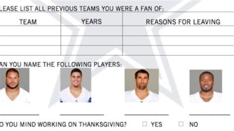 Give This Official Application To The Bandwagon Dallas Cowboys Fan In