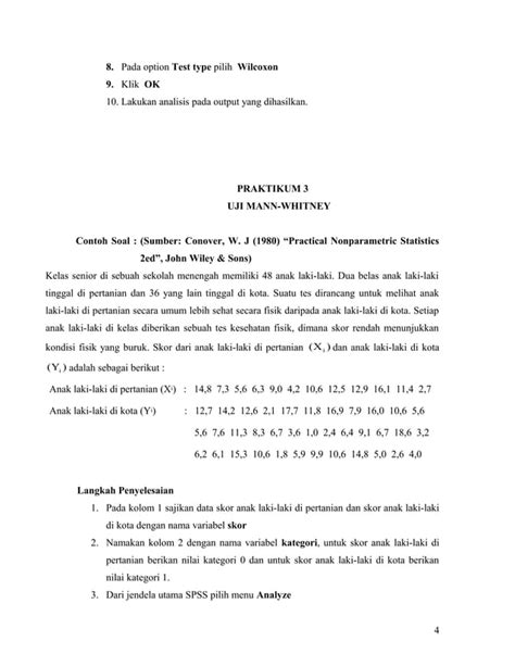 Praktikum Statistik Nonparametrik Universitas Diponegoro Statistika