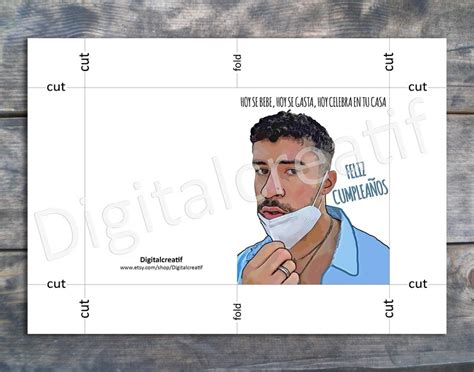 Bad Bunny Birthday Card Feliz Cumpleanos Cuarentena Birthday Etsy