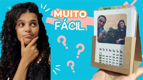 CalendÁrio De Mesa FÁcil Simples RÁpido PrÁtico Poucos Materiais Mimos Personalizados