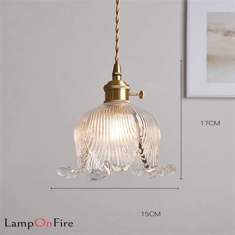 Fluted Glass Short Cylinder Pendant Led Light In Vintage Style Bulb