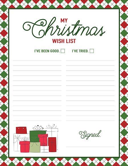 Christmas Wish List Template