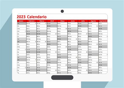 Plantilla De Calendario Para Excel Descarga Gratis Mundo Hot Sex Picture