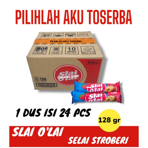 Jual Biskuit Slai O Lai Strawberry Roll Slai Olai Stroberi Roll