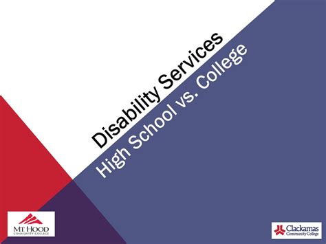 Disability Services High School Vs College Ppt Download