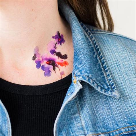 Temporary Watercolor Tattoos Adorn Your Body in Beautiful Blooms