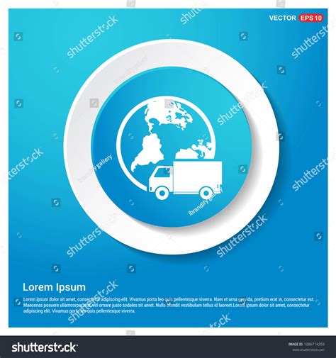 Worldwide Delivery Icon Abstract Blue Web Stock Vector Royalty Free