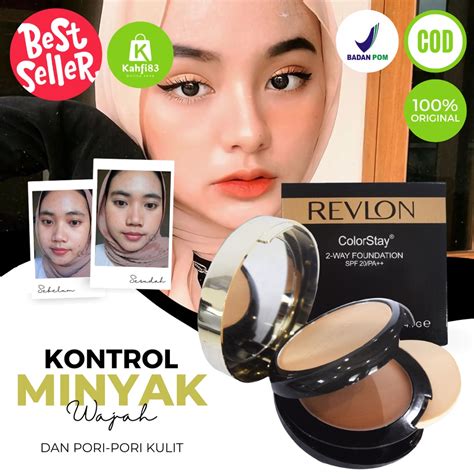 Jual Bedak Revlon Foundation In Bedak Waterproof Padat Glowing Tahan