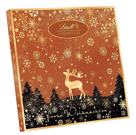 Lindt And Sprüngli Pièces Dor Calendrier De Lavent En Or Rose 156 G