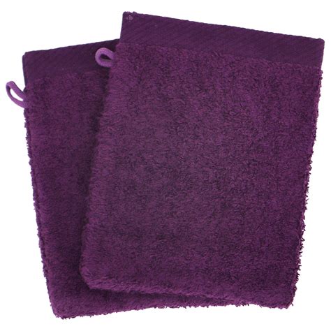 Lot de 2 gants de toilette 16x21 cm ALBA 100 coton peigné Linnea