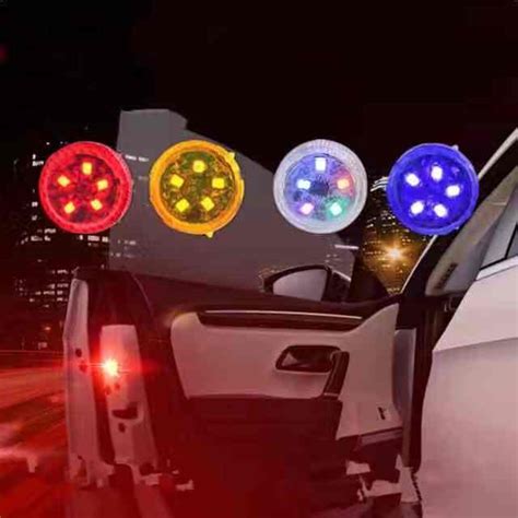 Pcs Magnetic Wireless Car Door Opening Warning Lights Waterproof