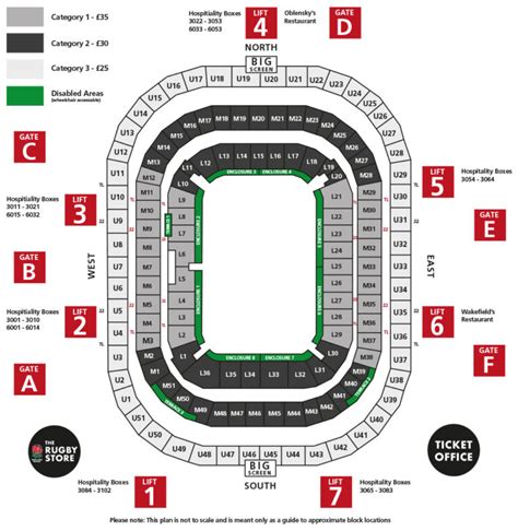 Twickenham Seating Map