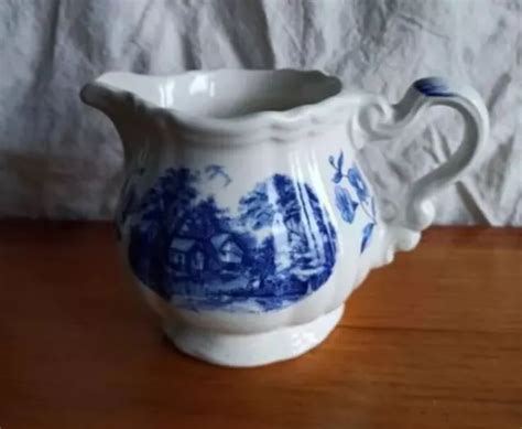 POT À LAIT faïence SARREGUEMINES FRANCE bleu collection ROMANTIC EUR 18