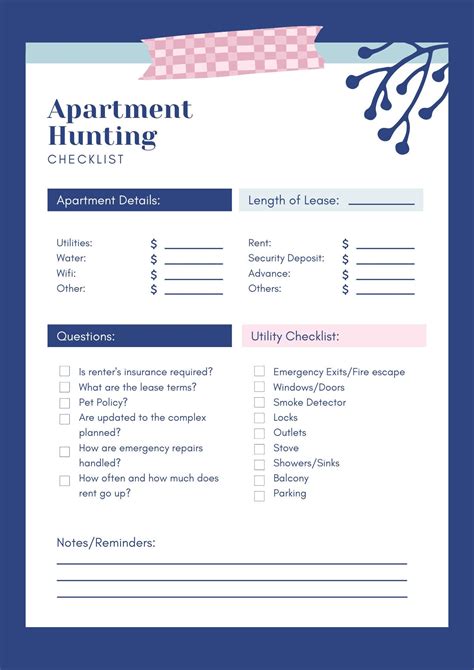 Apartment hunting checklist – Artofit