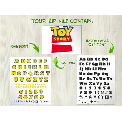 Toy Story Font SVG, Toy Story Font OTF, Toy Story Font PNG, - Inspire ...