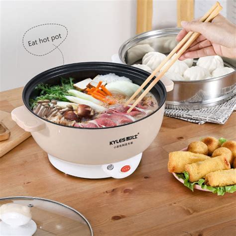 Stainless Steel Electric Cooker Multifunctional Electric Pot Double Handle (Steamer Not Included ...