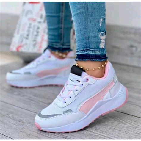 Tênis De Passeio Feminino - Tênis feminino escolar passeio trabalho todas ocasioes elegante e ...