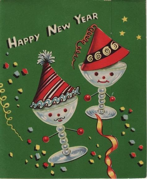 A Collection Of 30 Lovely Vintage New Year Cards Vintage Holiday