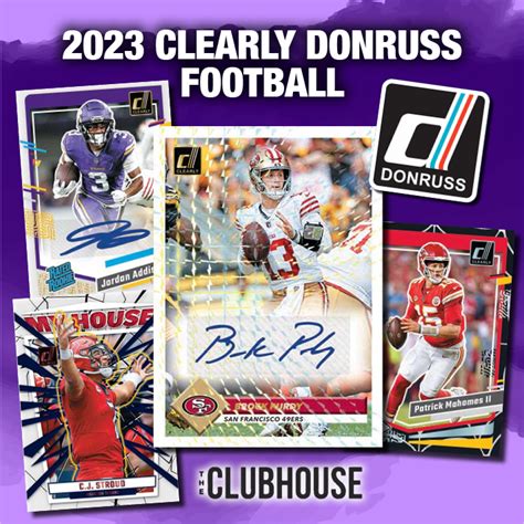 Beauty Hits Panini Clearly Donruss Football Case Pick Your