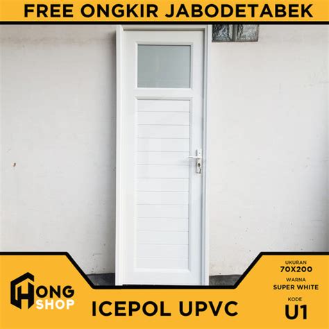 Jual Pintu Kamar Mandi Outdoor Upvc Icepol X U Kaca Atas