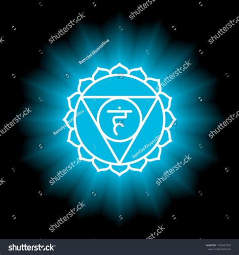 Vishuddha Icon Fifth Guttural Chakra Vector เวกเตอรสตอก ปลอดคา