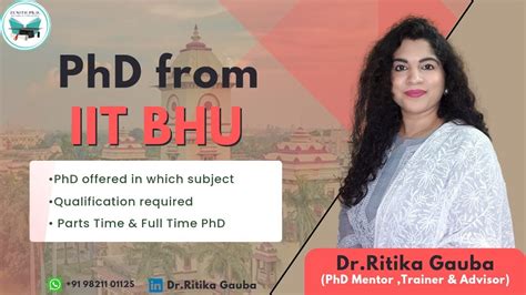 PhD From IIT BHU Research Domains Eligibility Part Full Time