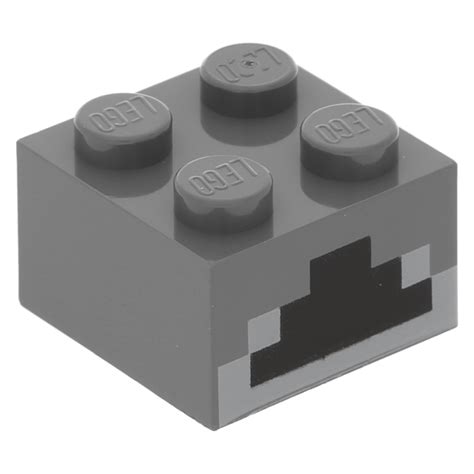 LEGO Einzelteil 3003pb084 Dark Bluish Gray Brick 2 X 2 With Light