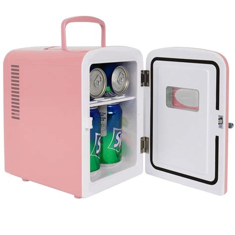 Koolatron Retro Portable Mini Fridge 4l Pink 110v Ac 12v Dc In 2022