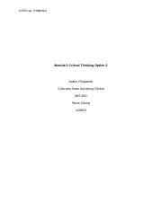 Mis Mod Docx Critical Thinking Module Critical Thinking Option