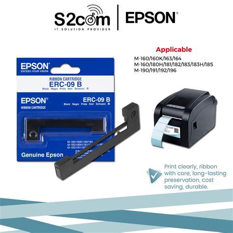 Epson Erc B Original Ribbon Black Color Compatible Models For M