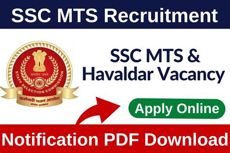 Ssc Mts Recruitment 2023 Notification Pdf Out Apply Online For Havaldar