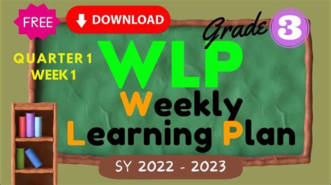 GRADE 3 WLP Weekly Learning Plan QUARTER 1 WEEK 1 YouTube