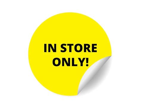 Premium Vector In Store Only Round Sticker Sign Circle Sticker Banner