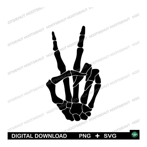 Skeleton Peace Sign Svg Skeleton Peace Hand Svg Skeleton Peace Svg